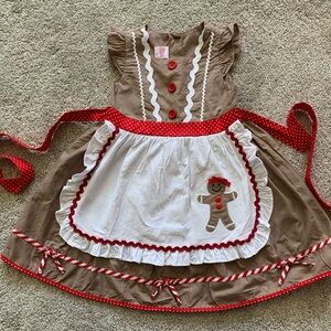 RicRac & Ruffles size 5 Gingerbread dress